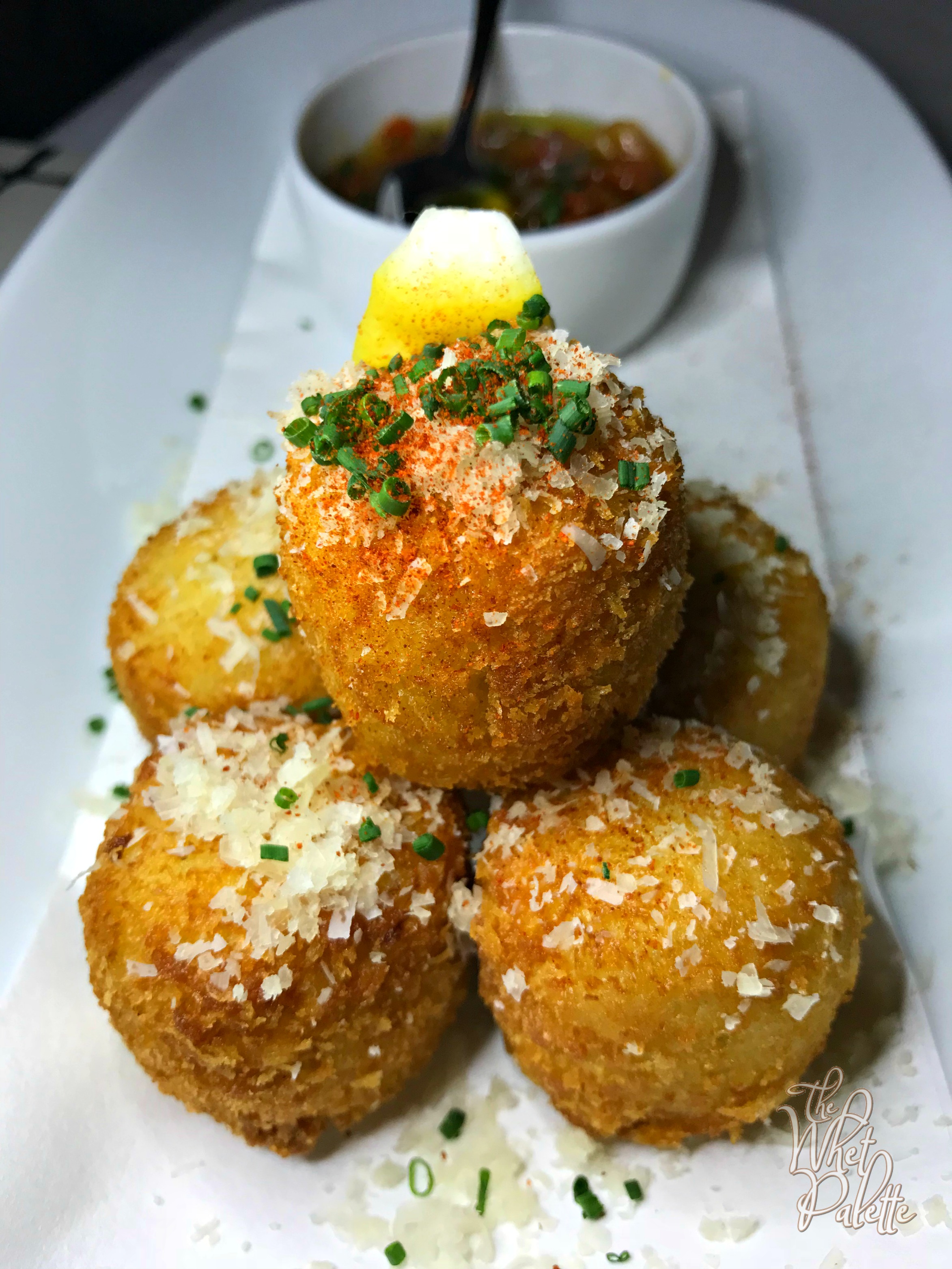 The Whet Palette TWP at La Petite Maison Salt Cod Croquettes